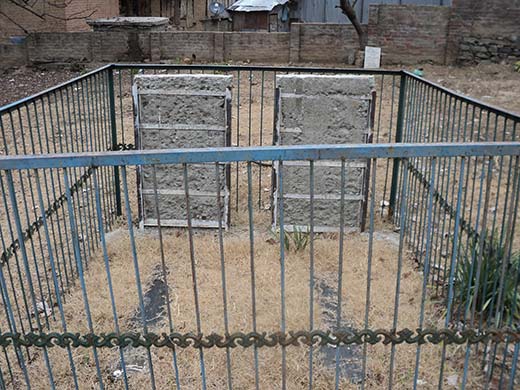 Graves of Balti prince Hussain Ali  Khan Muhib and his nephew Mohammad Ali Zakir in Panir Jagir, Tral. Pic: Bilal Handoo