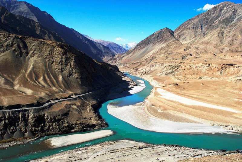 Indus river flowing through Leh
