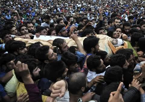 Burhan Wani's dead body was handed over to his family.
